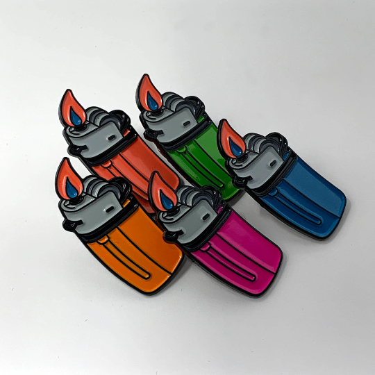 Mini Lighter - Enamel Pin
